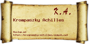 Krompaszky Achilles névjegykártya